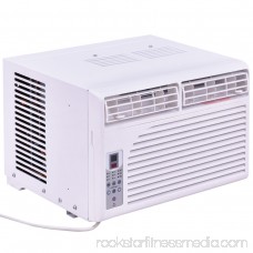 Costway 10000 BTU White Compact 115V Window-Mounted Air Conditioner w/ Remote Control