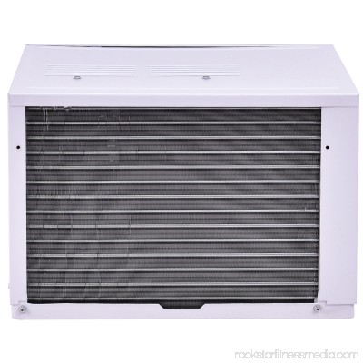 Costway 8K BTU White Compact 115V Window-Mounted Air Conditioner With Remote Control