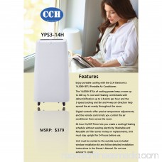 CCH YPS3-14H 14,000-BTU All Season 4 in 1 Portable Air Conditioner, Heater, Fan and Dehumidifier with Remote Control 568101155