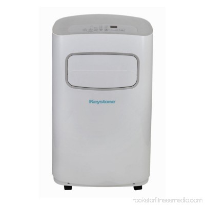 Keystone KSTAP14CG 14,000-BTU 115V Portable Air Conditioner with Remote Control, White/Gray 550499161