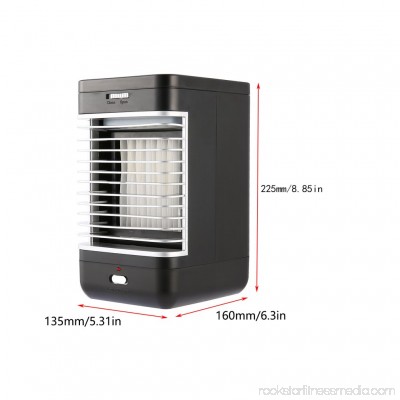 Portable Quiet Evaporative Air Cooler Indoor Air Conditioner with 2-Speed Fan & Humidifier, Battery Operated