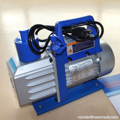 5CFM1/3HP Single Stage Rotary Vane Deep Vacuum Pump Air Conditioning Tool 568964805