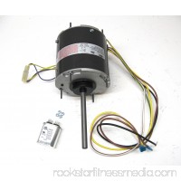 Air Conditioner Condenser Fan Motor Totally Enclosed (TENV)  HP 230 Volts 1075 RPM Ball Bearing Single Speed for Fasco D7907 Capacitor Included   
