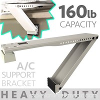 Universal Window Air Conditioner Bracket - 1pc Heavy-Duty Window AC Support - Support Air Conditioner Up to 160 lbs. - For 12000 BTU AC to 24000 BTU AC Units (HD 1PC ACB) (1, HEAVY DUTY- ONE ARM)   