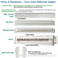 Baseboard Heat Covers COMPLETE SET - INCLUDES Right and Left End Caps | Hot Water, Hydronic Heater Baseboard Cover Enclosure Replacement Kit for Home - Rust-Proof Plastic - 2' White   