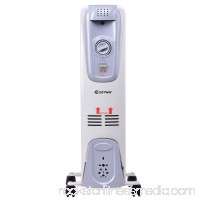 Costway 1500W Electric Oil Filled Radiator Space Heater 7-Fin Thermostat Room Radiant   