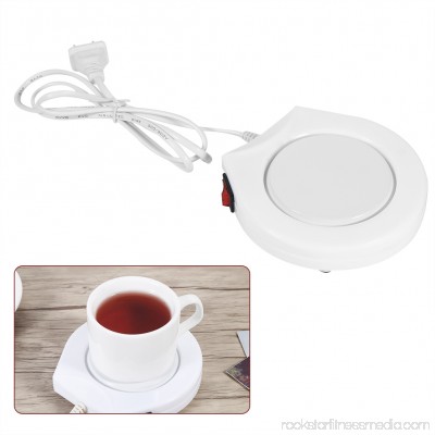 Heater Pad,110V White Electric Powered Cup Warmer Heater Pad Coffee Tea Milk Mug US Plug