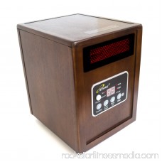 iLIVING ILG-918 Portable Infrared Space Heater with Wooden Cabinet