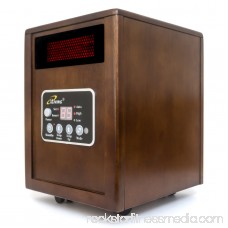 iLIVING ILG-918 Portable Infrared Space Heater with Wooden Cabinet