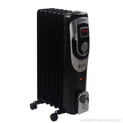 Optimus Digital 7 Fins Oil Filled Radiator Heater with Timer 555514613