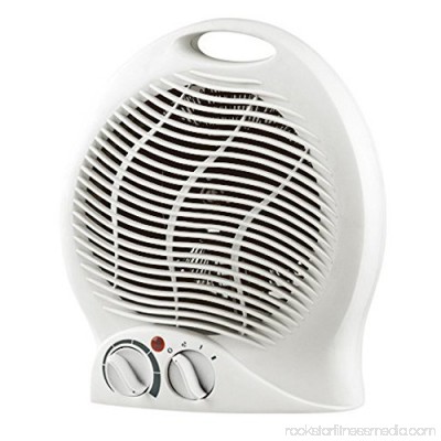 Smart 1500 Watt Quiet Fan Space Heater Table Top Forced Air Heat Portable & Adjustable Thermostat
