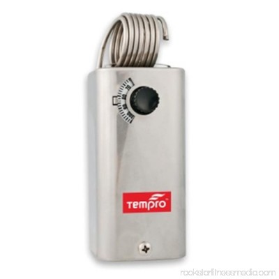 Tempro TP500 Line Voltage -30 to 110 Degree F Fixed Bulb Steel Housing SPDT Thermostat