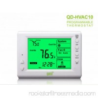 Thermostat Programmable Digital Thermostat, 5+2 Day, Horizontal Mount? Backlit LCD, 1H/1C Dual Powered 6.8 sq. inch Display Screen.   