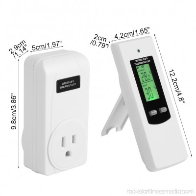 Wireless Thermostat Plug Automatic Temperature Controller Plug & Play Remote Control High/Low Temperature