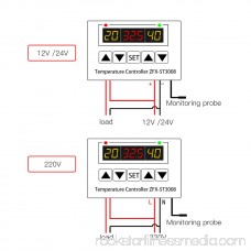 ZFX-ST3008 Multifunction Temperature Control Switch Intelligent Digital Thermostat Temperature Controller Three Display