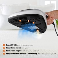 Housmile Portable Handheld Anti-Dust Mites UV Vacuum Cleaner with Advanced HEPA Filtration and Double Powerful Suctions Eliminates Mites, Bed Bugs, Mattresses, Pillows, Cloth Sofas, Carpets   