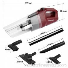 Cordless Handheld Vacuum SOWTECH 4.0kPa Cyclonic Suction Lightweight Vaccum Cleaner with 80W Motor 4000mAh Lithium Ion - Red/Black/White