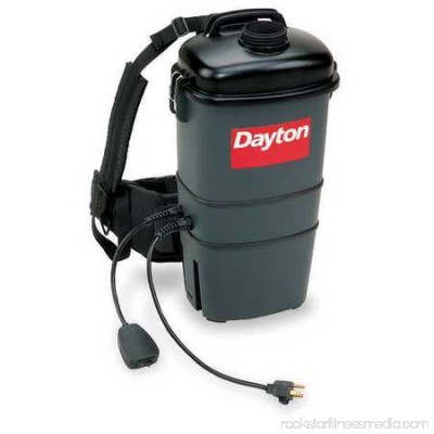 DAYTON Backpack Vacuum, Ind/Comm, Two-Stg Mtr, CFM 75, SP 9 4TR09