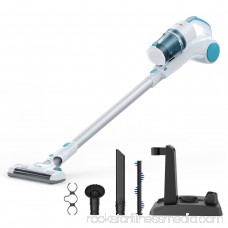 MLITER 2 in 1 Cordless Stick and Handheld Vacuum Cleaner with 22.2V Lithium-ion Rechargeable Battery (White/Blue)