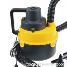 New Portable Car Vacuum Cleaner, Powerfull Mini Auto Car Vacuum Cleaner Wet and Dry DC 12V Easy and Hassle-free Cleaning Process, Black Yellow