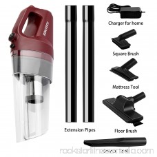 SOWTECH Cordless Handheld Vacuum 4.5kPa Cyclonic Suction Lightweight Vacuum Cleaner with 80W Motor 4000mAh Lithium Ion - Black/Red