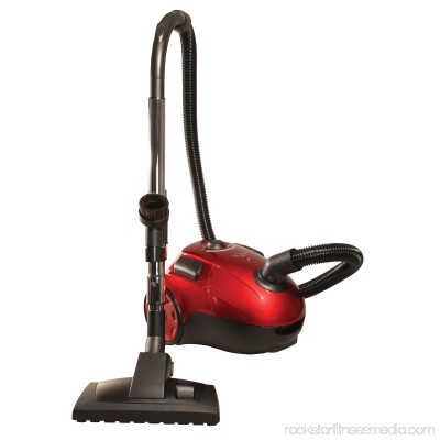 The Bank ROBBER Powerful Compact Canister Vacuum with 20’ Retractable Cord, Rubber Wheels and Wessle-Werk Attachments 556386749