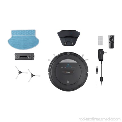 Monoprice Strata Home Smartvac 2.0 High Suction, Self-Docking, Self-Charging Robotic Vacuum Cleaner & Mopper with Drop-Sensing Tec