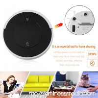 Smart Robotic Vacuum Cleaner, Strong Power Automatic Vaccum Robot Sweeper Cleaner Portable Single Mouth Floor Clean Upgraded Version, Black   