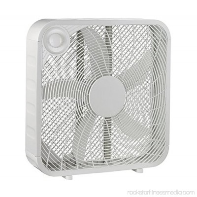 20 inch White 3 Setting Speeds Air Flow Box High Velocity Fan Smart & Energy Efficient