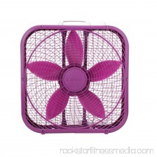 Lasko Cool Colors 20 3-Speed Box Fan, Model #B20301, Purple 553301640