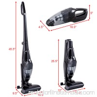 Gymax 2-in-1 Cordless Handheld Vacuum Cleaner Rechargeable Stick Li-ion Battery   
