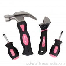 Apollo Precision Tools 4-Piece Stubby Tool Set, Pink 550010341
