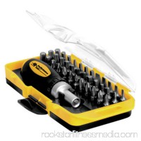 Performance Tool W9159 Ratcheting Screwdriver Set, 38 Piece, Stubby Driver with Phillips, Slotted, Hex and Torx Bits   