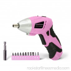 Pink Power PP481 3.6 Volt Cordless Electric Screwdriver and Bit Set for Women