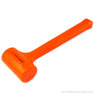 4 Pound Dead Blow Mallet Hammer, Neon Orange Shock Absorbing Soft Face Shot