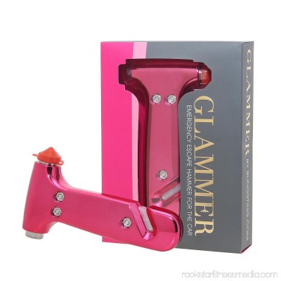 Bling Sting - Emergency Escape Hammer & Seatbelt Cutter - Pink