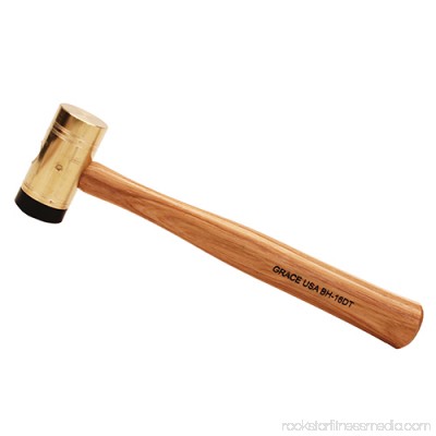 Grace USA Tools Delrin Tipped Brass Hammer 4 oz 555724203