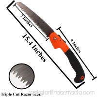 7 Inch Folding Utility Saw - Triple-Edge Razor Tooth Portable Saw with Gear Lock by bogo Brands   