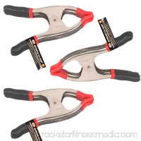3Pc 6 Metal Spring Clamps Rubber Tips Tool Large Clips Lot Steel Heavy Duty New
