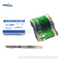 (Lot of 100) Scalpel Blades #22 with #4 Metal Handle Suitable for Dermaplaning