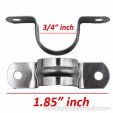 Wideskall® 1 inch Heavy Duty Pipe Tube Conduit Steel Hanger U Strap Clamps Clip w/ Screws (Pack of 8)