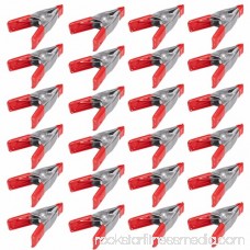 Wideskall® 2 inch Mini Metal Spring Clamps w/ Red Rubber Tips Clips (Pack of 6)