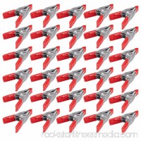Wideskall® 2" inch Mini Metal Spring Clamps w/ Red Rubber Tips Clips (Pack of 60)   