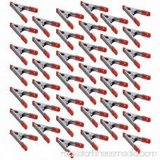 Wideskall® 4 inch Metal Spring Clamps w/ Red Rubber Tips Clips (Pack of 40)