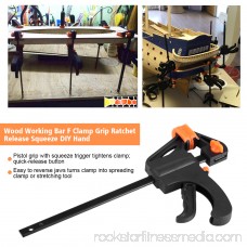 Yosoo Plastic Woodworking Clip Bar F Clamp Grip Quick Ratchet Release Squeeze DIY Hand Gadget Tool, Woodworking Clamp, Woodworking Clip