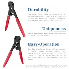 Zimtown Portable PEX CINCH Crimping Tool with 20 PCS 1/2 Clamps and 10 PCS 3/4 Clamps, Stainless Steel