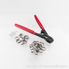 Zimtown Portable PEX CINCH Crimping Tool with 20 PCS 1/2 Clamps and 10 PCS 3/4 Clamps, Stainless Steel