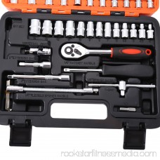 53pcs Automobile Motorcycle Repair Tool Case Precision Ratchet Wrench Sleeve Universal Joint Hardware Kit