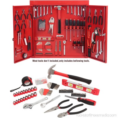 Hyper Tough 151-Piece Hand Tool Set, Metal Wall Cabinet 554249687