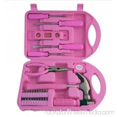 Pink Ladies Women Females 30-Piece Girls Tool Set Box with Premium Carrying Case - Never Lose your Tools Again!